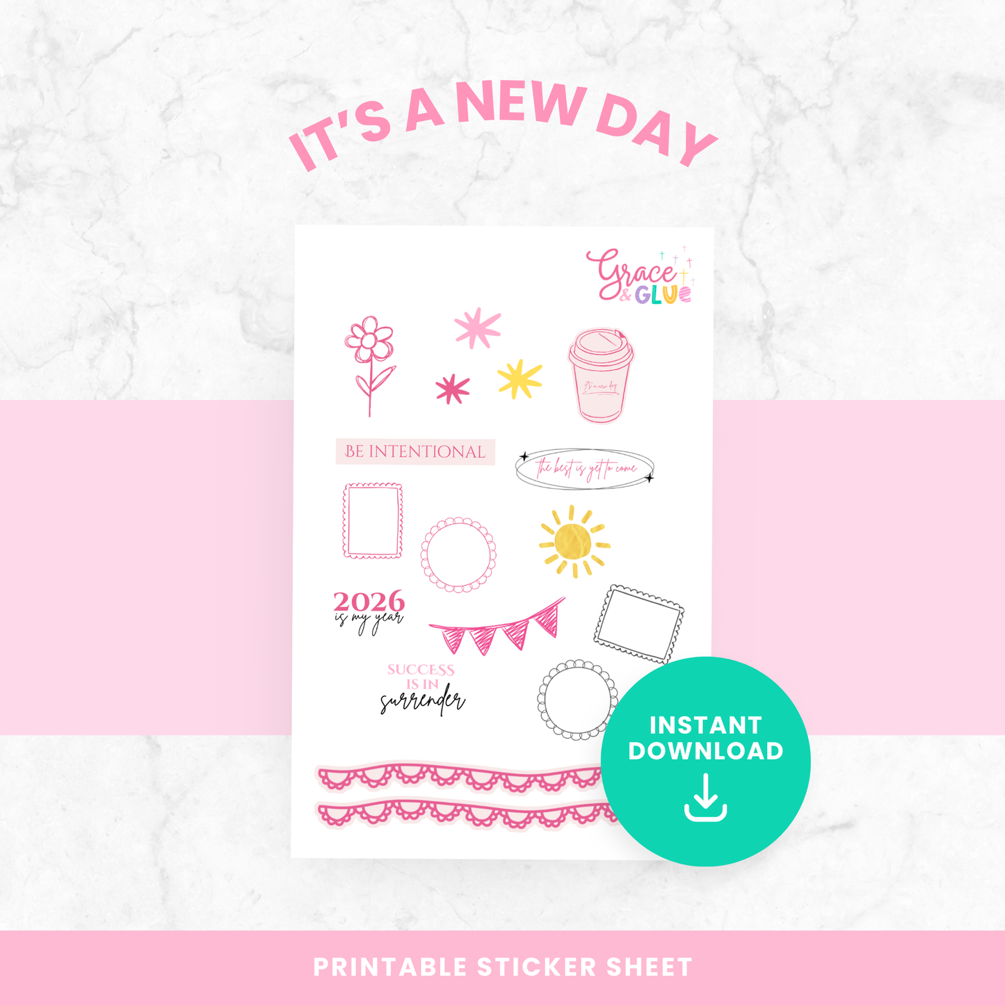 It's A New Day- Mini Sticker Sheet